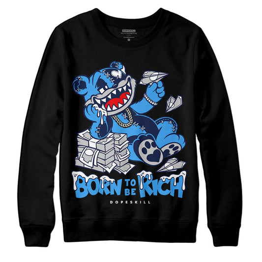 Jordan Spiz’ike Low “White/Obsidian” DopeSkill Sweatshirt Born To Be Rich Graphic Streetwear - Black