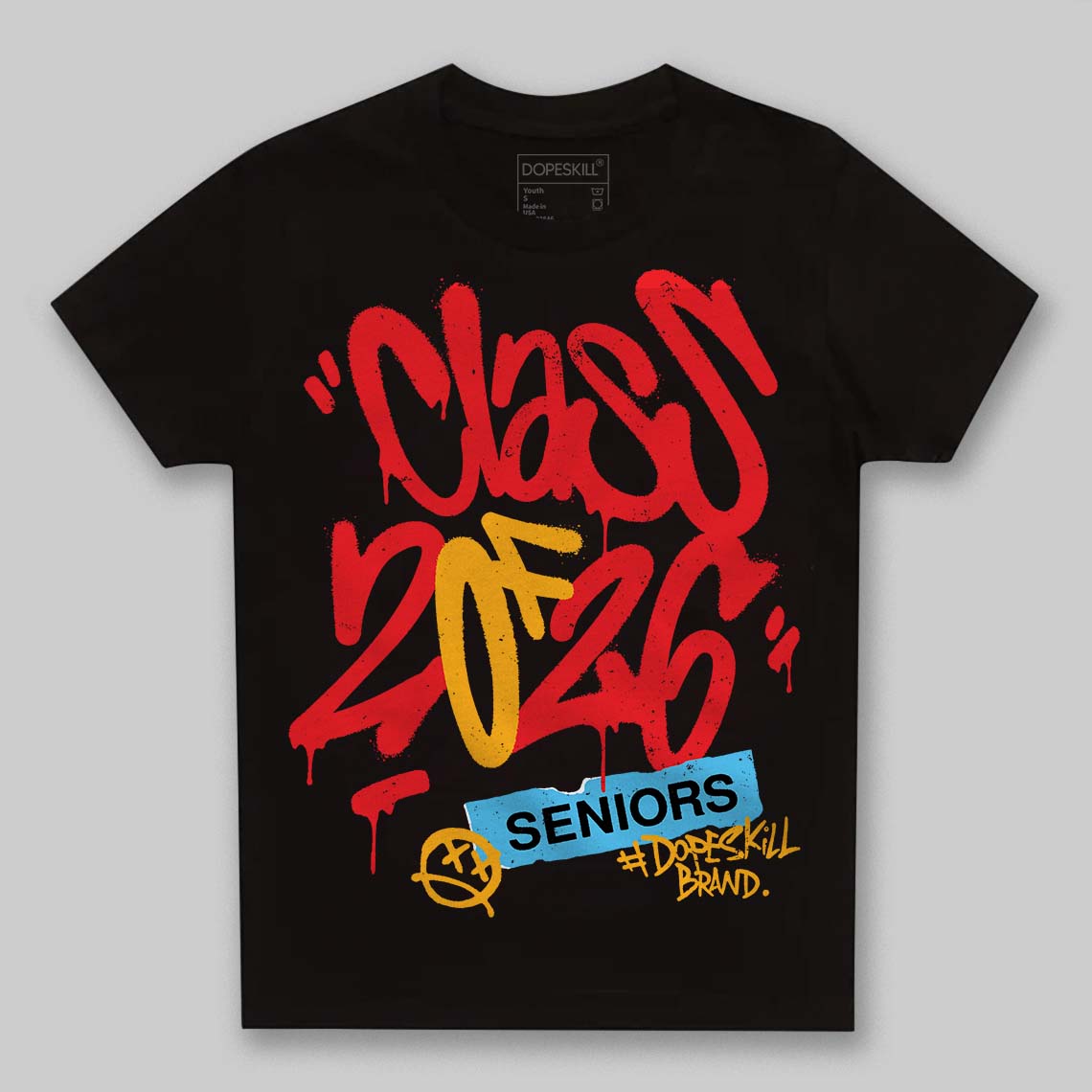 Red Sneakers DopeSkill Toddler Kids T-shirt Class of 2026 Graphic Streetwear - Black