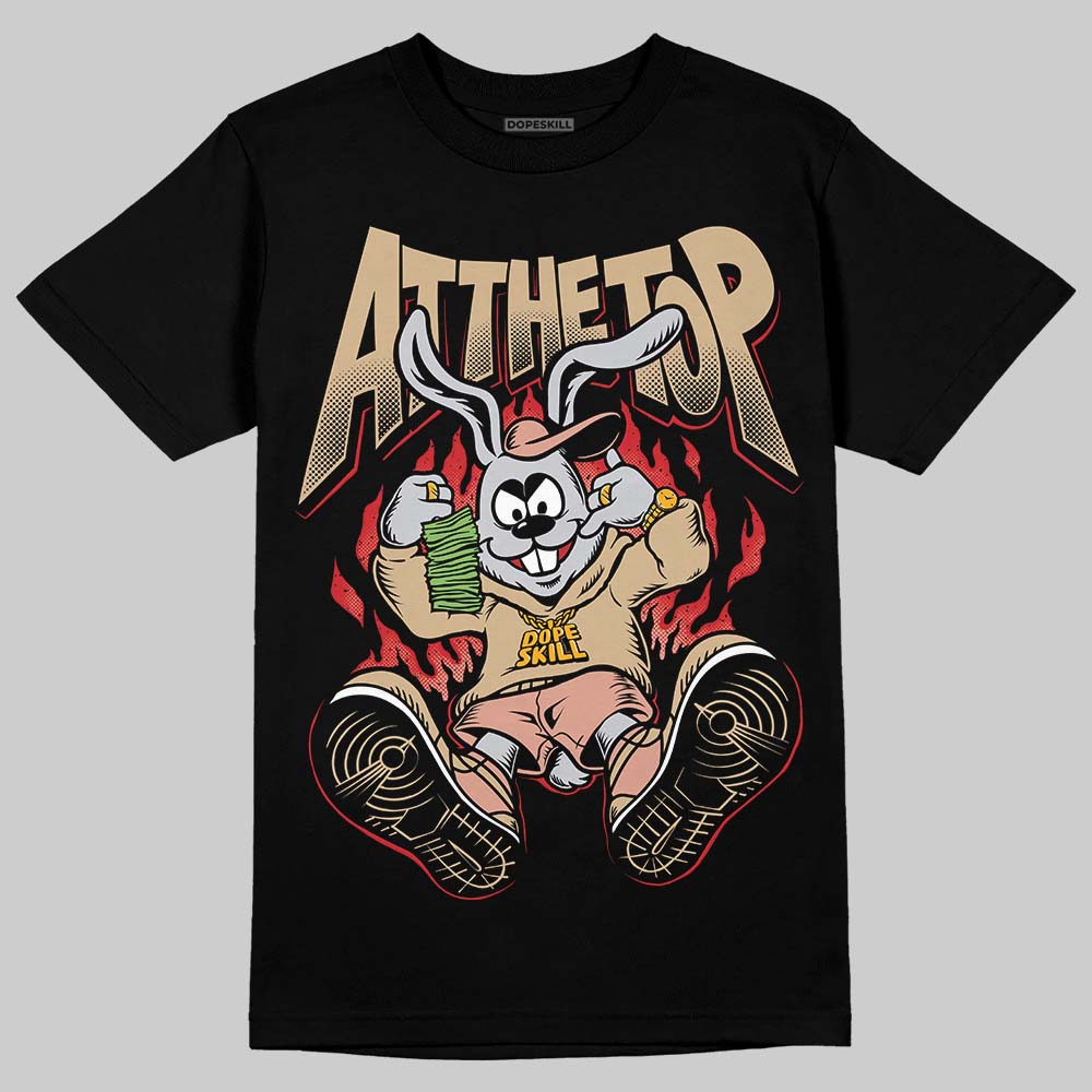 TAN Sneakers DopeSkill T-Shirt At The Top Graphic Streetwear - Black