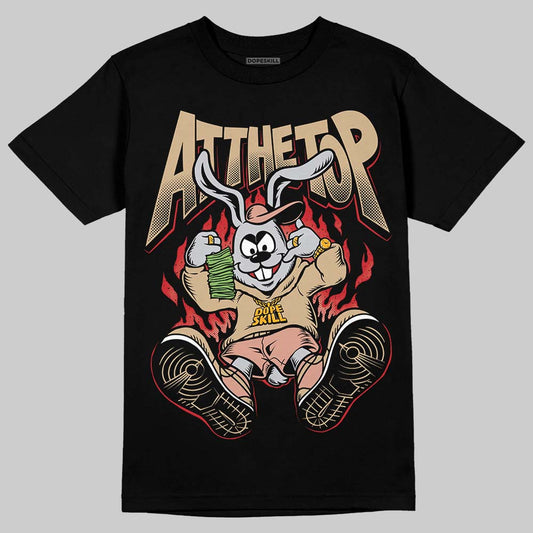 TAN Sneakers DopeSkill T-Shirt At The Top Graphic Streetwear - Black