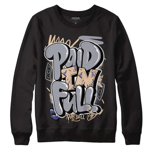 Jordan 4 Retro Frozen Moments DopeSkill Sweatshirt New Paid In Full Graphic Streetwear - Black 