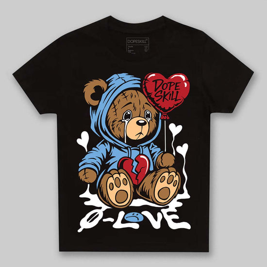 Jordan 12 Retro 'Melo' DopeSkill Toddler Kids T-shirt Broken Bear Graphic Streetwear - black