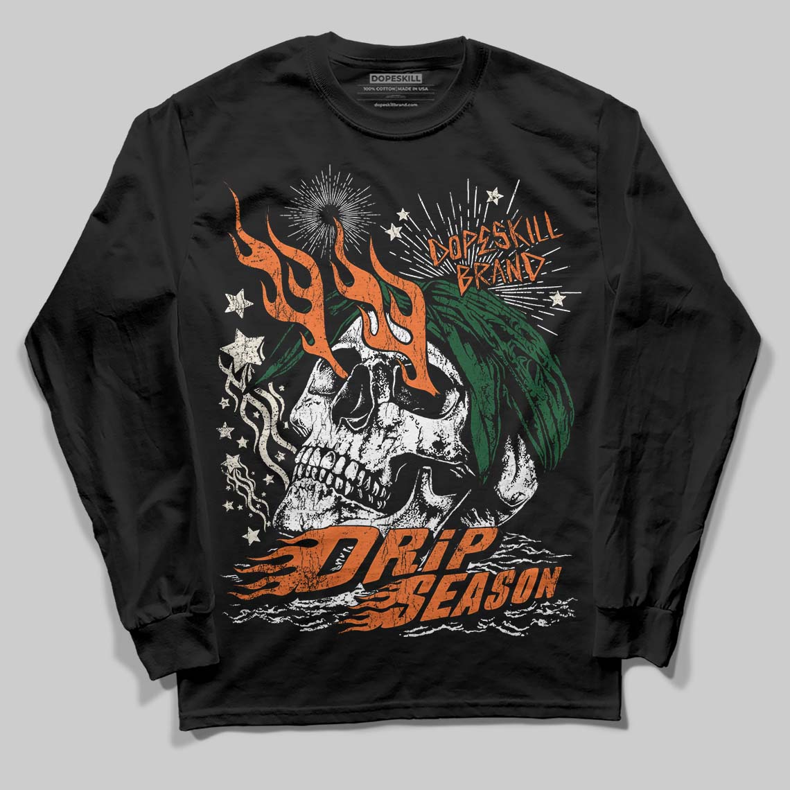 SoleFly x Air Jordan 3 “Fruits Of Our Labor” DopeSkill Long Sleeve T-Shirt Drip Season Graphic Streetwear - black