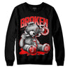 Jordan 12 “Cherry” DopeSkill Sweatshirt Sick Bear Graphic Streetwear - Black