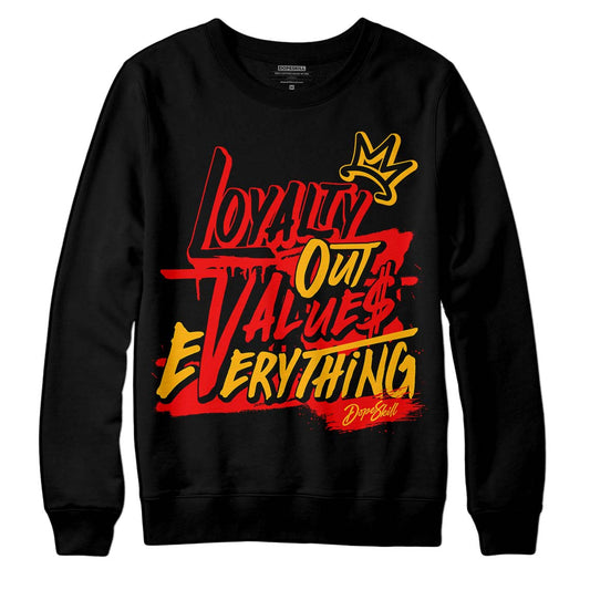 Red Sneakers DopeSkill Sweatshirt LOVE Graphic Streetwear - Black