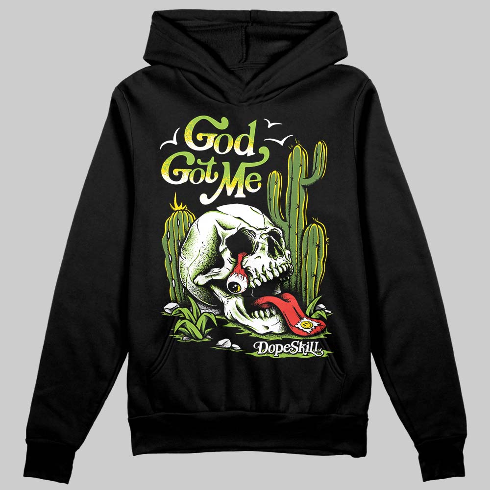 Dunk Low 'Chlorophyll' DopeSkill Hoodie Sweatshirt God Got Me Graphic Streetwear - Black