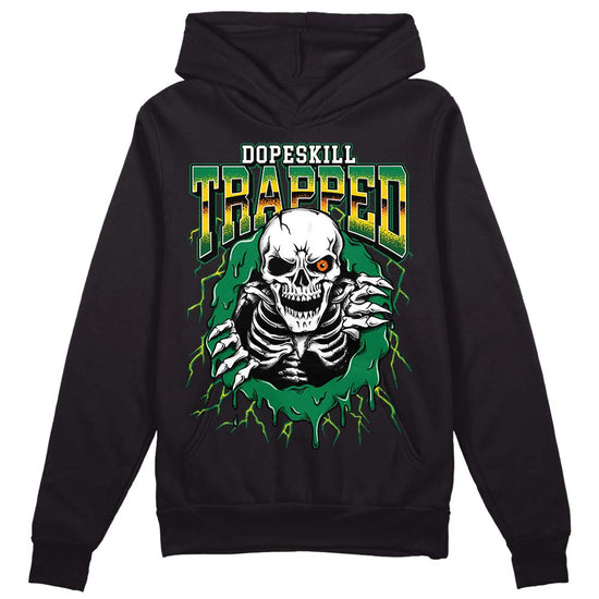 Green Sneakers DopeSkill Hoodie Sweatshirt Trapped Halloween Graphic Streetwear - Black 