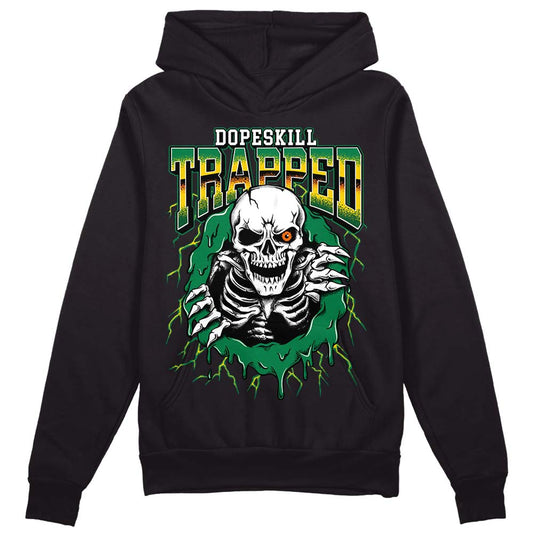 Green Sneakers DopeSkill Hoodie Sweatshirt Trapped Halloween Graphic Streetwear - Black 