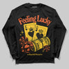Yellow Sneakers DopeSkill Long Sleeve T-Shirt Feeling Lucky Graphic Streetwear - Black