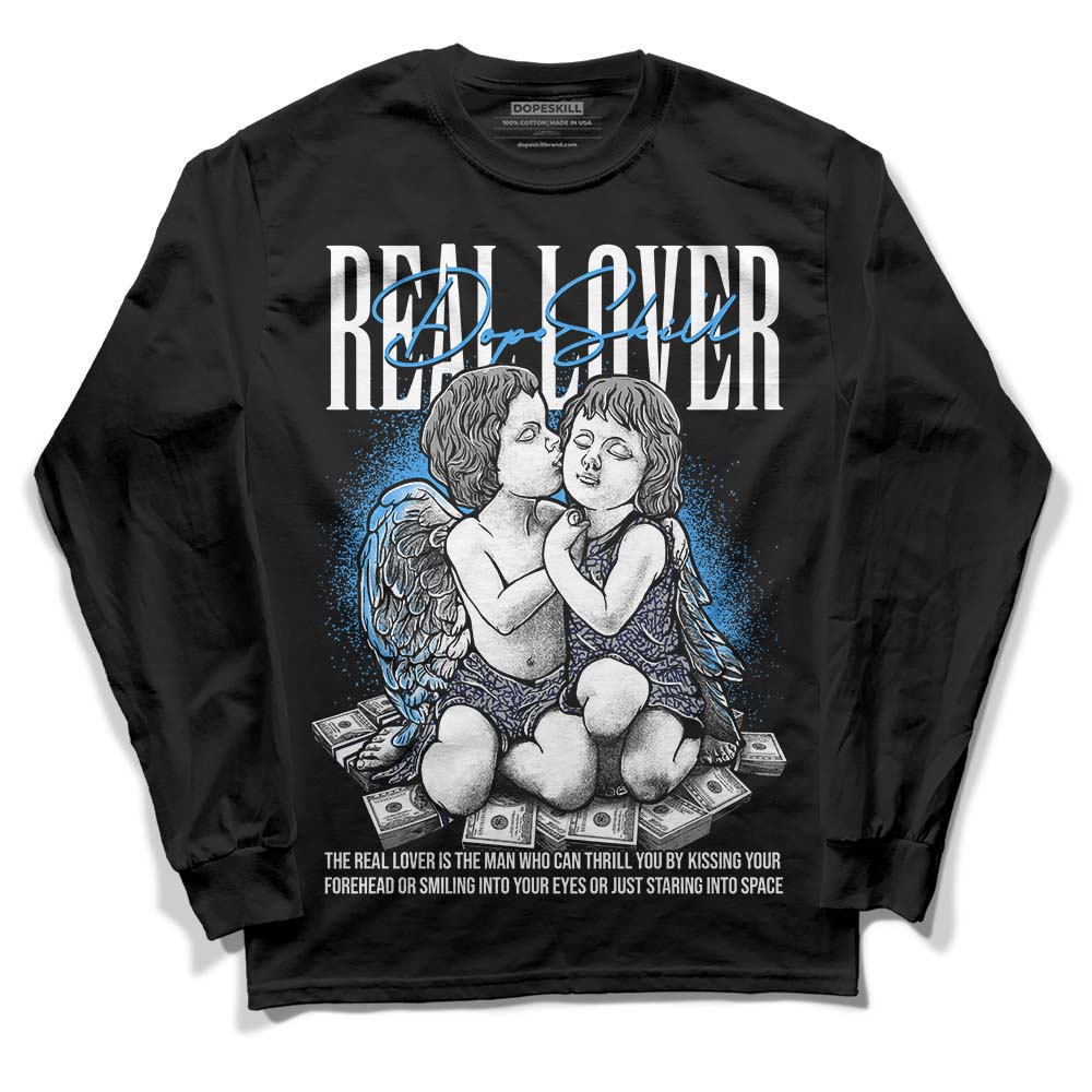 Jordan Spiz’ike Low “White/Obsidian” DopeSkill Long Sleeve T-Shirt Real Lover Graphic Streetwear - Black