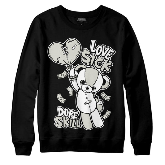 AJ 4 Military Black DopeSkill Sweatshirt Love Sick Graphic
