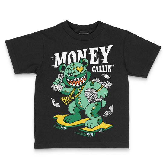 Green Sneakers DopeSkill Toddler Kids T-shirt Money Callin' Graphic Streetwear - Black