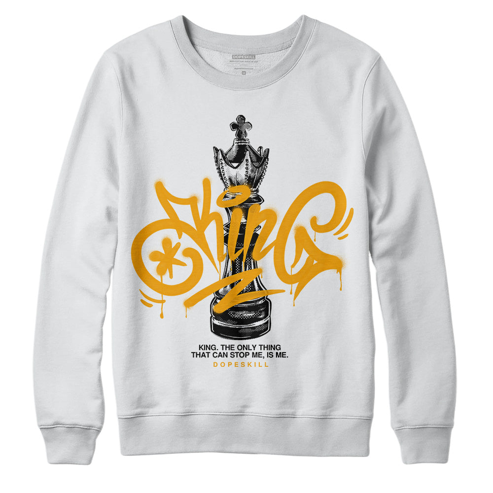 Jordan 12 Retro Black Taxi DopeSkill Sweatshirt King Chess Graphic Streetwear - White