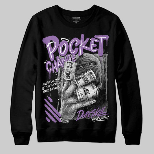 PURPLE Sneakers DopeSkill Sweatshirt Pocket Change Graphic Streetwear - Black