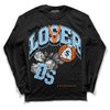 Dunk Low Futura University Blue DopeSkill Long Sleeve T-Shirt Loser Lover Graphic Streetwear - Black