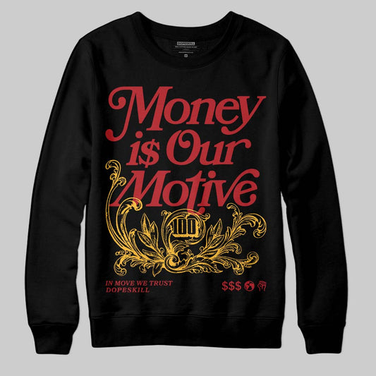 Jordan 14 Golf “Last Shot” DopeSkill Sweatshirt Money Is Our Motive Typo Graphic Streetwear - Black