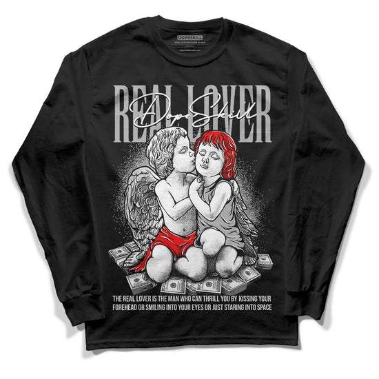 Jordan 1 Low OG “Shadow” DopeSkill Long Sleeve T-Shirt Real Lover Graphic Streetwear - Black