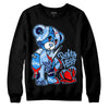 Jordan 9 Powder Blue DopeSkill Sweatshirt Broken Heart Graphic Streetwear - Black