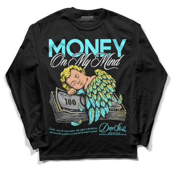 Jordan 5 Aqua DopeSkill Long Sleeve T-Shirt MOMM Graphic Streetwear - Black