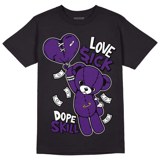 Jordan 12 “Field Purple” DopeSkill T-Shirt Love Sick Graphic Streetwear - Black