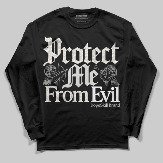 Jordan 3 Retro Pure Money DopeSkill Long Sleeve T-Shirt Protect Me From Evil Graphic Streetwear - Black