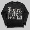 Jordan 3 Retro Pure Money DopeSkill Long Sleeve T-Shirt Protect Me From Evil Graphic Streetwear - Black