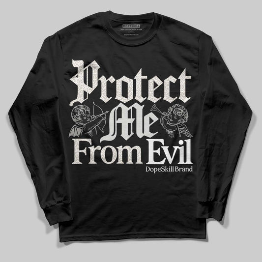 Jordan 3 Retro Pure Money DopeSkill Long Sleeve T-Shirt Protect Me From Evil Graphic Streetwear - Black