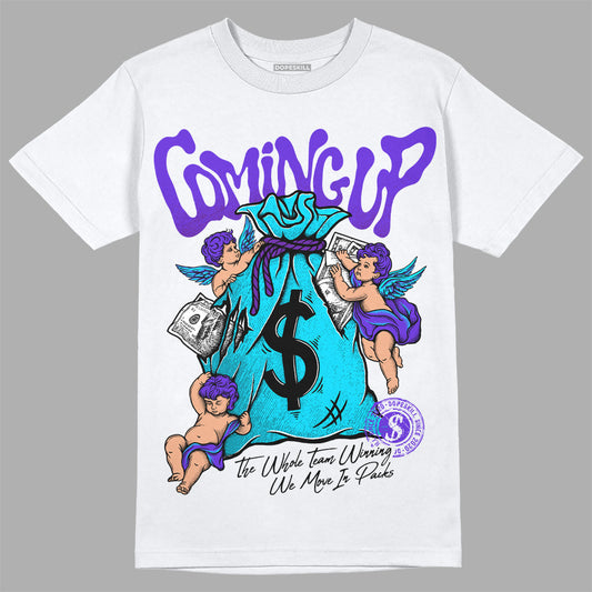 Jordan 6 "Aqua" DopeSkill T-Shirt Money Bag Coming Up Graphic Streetwear - White 