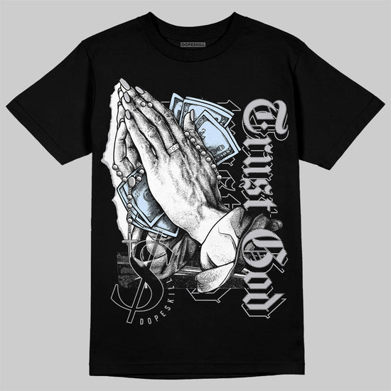 Jordan 11 Retro Low Cement Grey DopeSkill T-Shirt Trust God Graphic Streetwear - Black