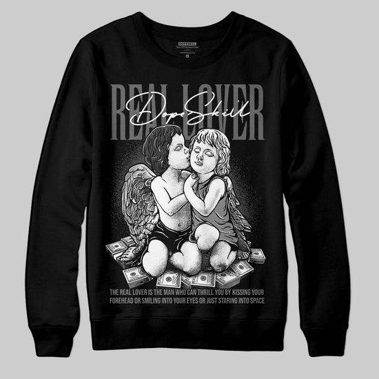 Jordan 4 “Black Cat” (2025) DopeSkill Sweatshirt Real Lover Graphic Streetwear - Black