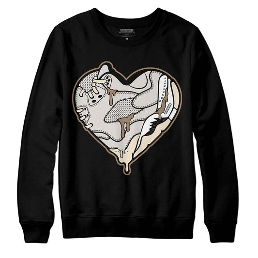 Jordan 5 SE “Sail” DopeSkill Sweatshirt Heart Jordan 5 Graphic Streetwear - Black