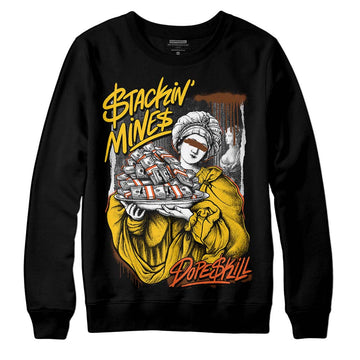 Yellow Sneakers DopeSkill Sweatshirt Stackin Mines Graphic Streetwear - Black