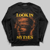 Orange, Black and White Sneakers DopeSkill Long Sleeve T-Shirt Look In My Eyes Graphic Streetwear - Black