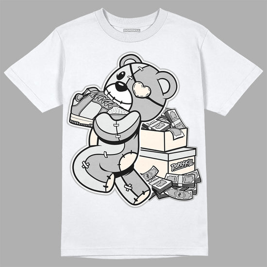 Dunk Low Cool Grey DopeSkill T-Shirt Bear Steals Sneaker Graphic Streetwear - White 