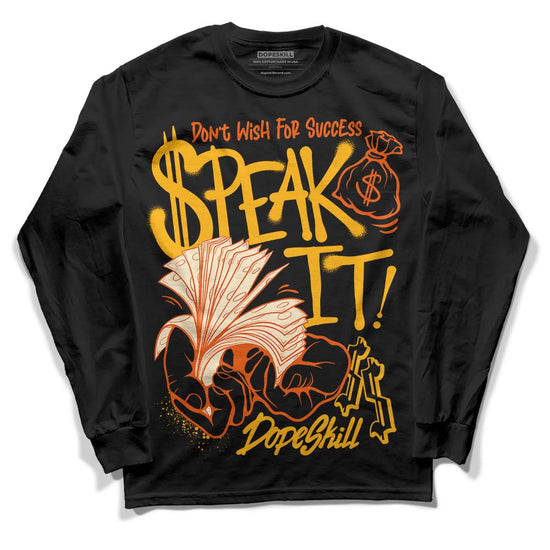 Dunk Low Championship Goldenrod (2021) DopeSkill Long Sleeve T-Shirt Speak It Graphic Streetwear - Black