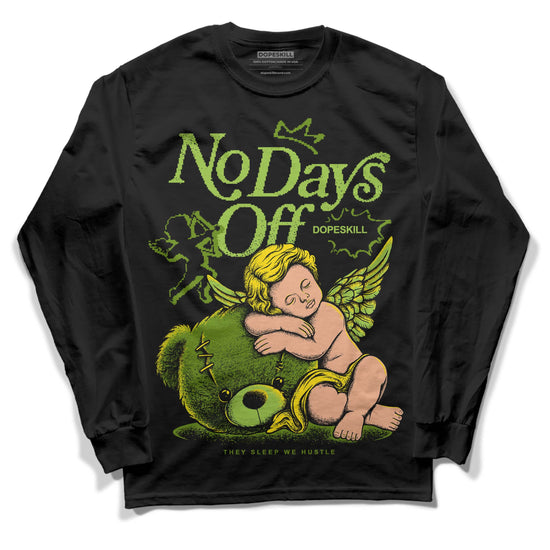 Dunk Low 'Chlorophyll' DopeSkill Long Sleeve T-Shirt New No Days Off Graphic Streetwear - Black