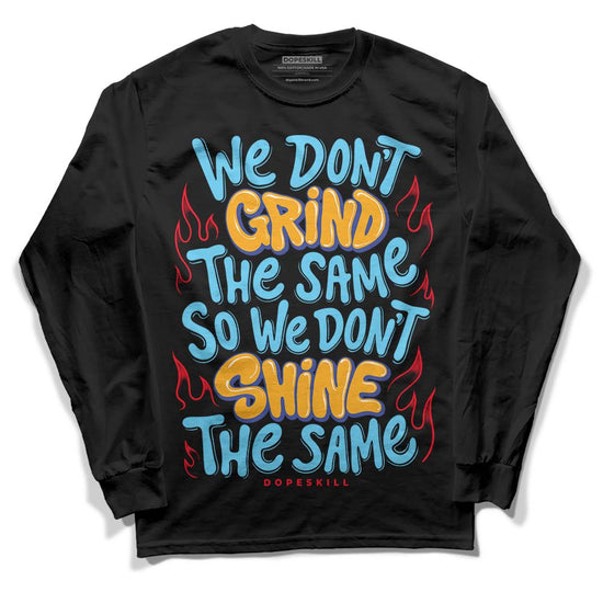 Jordan 1 Mid GS 'Six Championships DopeSkill Long Sleeve T-Shirt Grind Shine Graphic Streetwear - Black