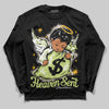 Jordan 5 “Luminous Green” DopeSkill Long Sleeve T-Shirt Heaven Sent Graphic Streetwear - Black