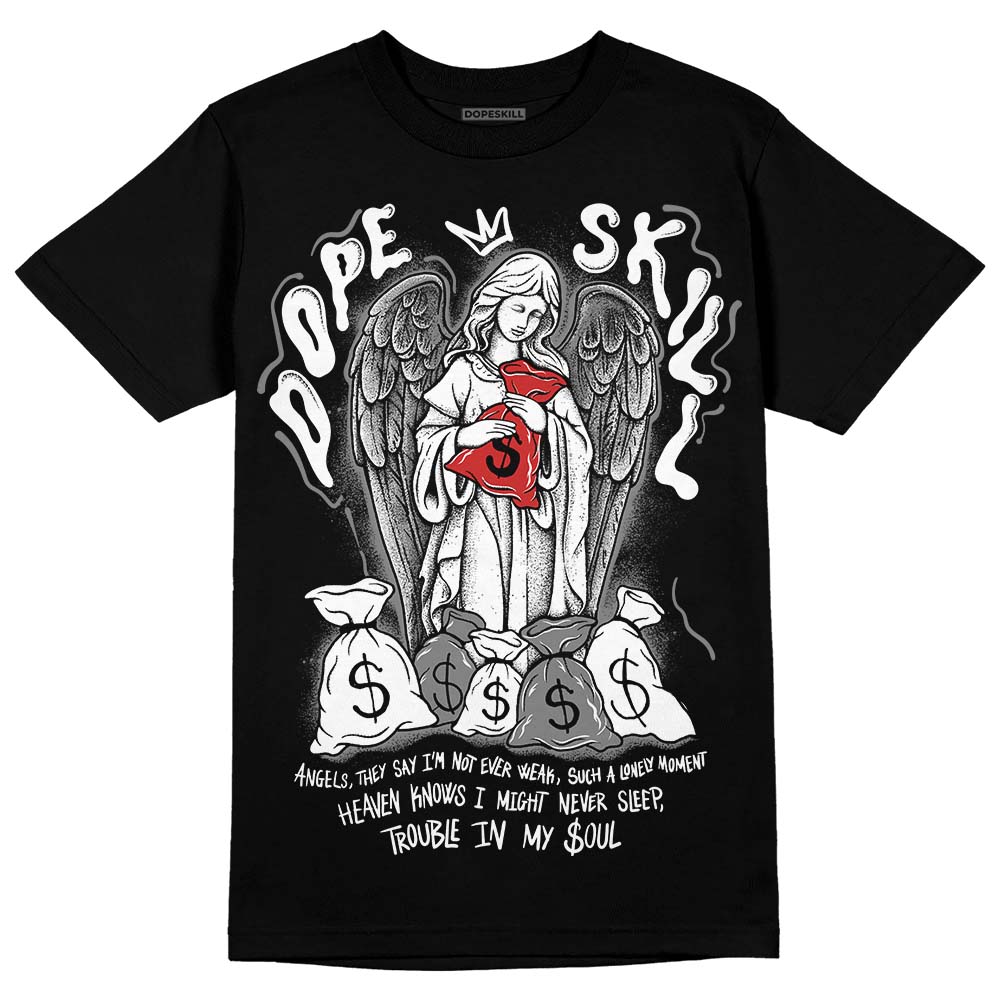 Jordan 1 High OG “Black/White” DopeSkill T-Shirt Angels Graphic Streetwear - Black