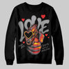 Grey Sneakers DopeSkill Sweatshirt Love Shot Graphic Streetwear - Black