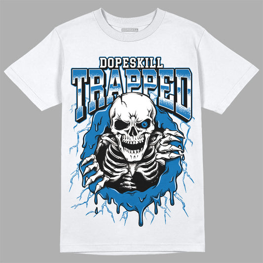 AJ 1 Dark Marina Blue DopeSkill T-Shirt Trapped Halloween Graphic