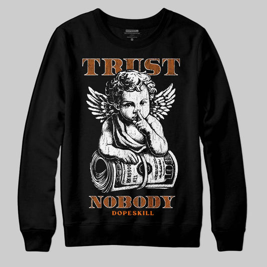Orange Sneakers DopeSkill Sweatshirt Trust Nobody Graphic Streetwear - Black