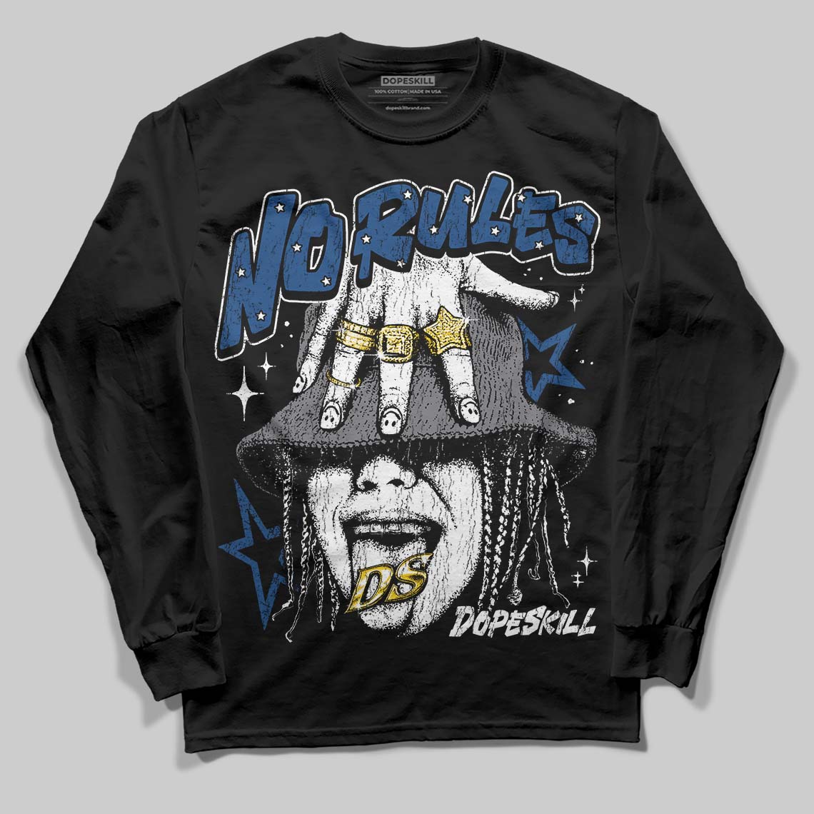 Jordan 9 Retro 'Flint Grey' 2026 DopeSkill Long Sleeve T-Shirt No Rules Graphic Streetwear - Black