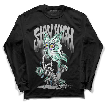 Jordan 3 "Green Glow" DopeSkill Long Sleeve T-Shirt Stay High Graphic Streetwear - Black