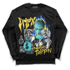 Jordan 5 Aqua DopeSkill Long Sleeve T-Shirt Drip'n Never Tripp'n Graphic Streetwear - Black