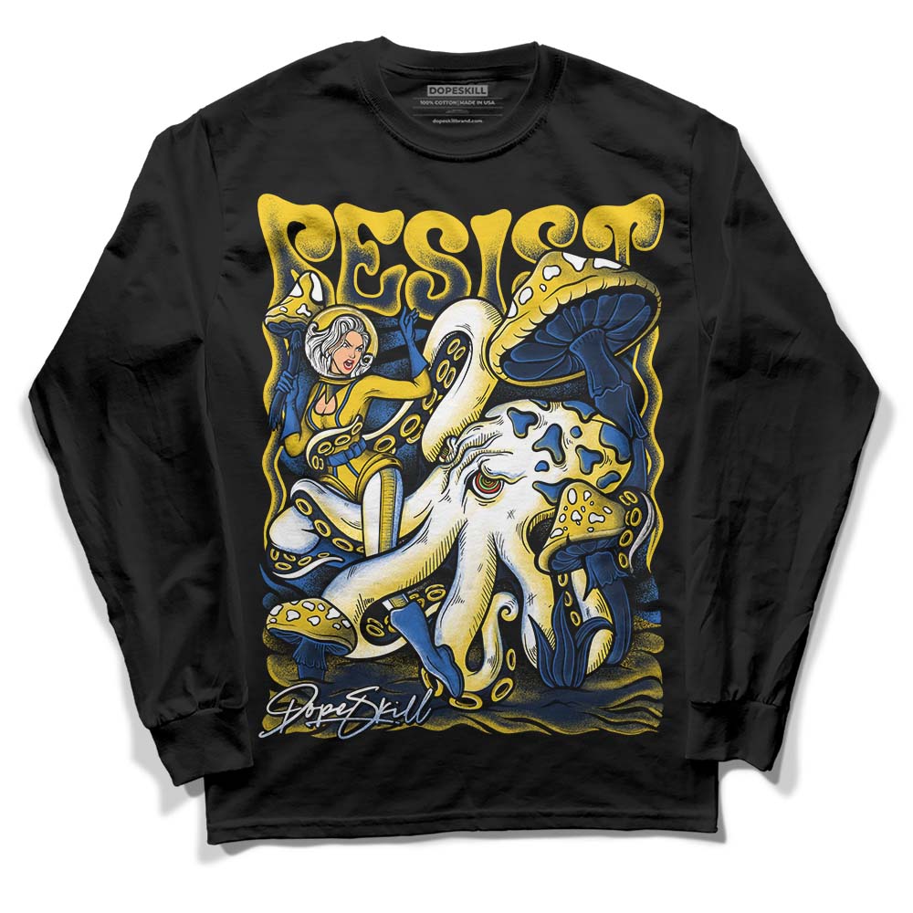 Dunk Low Vintage “Michigan” DopeSkill Long Sleeve T-Shirt Resist Graphic Streetwear - Black