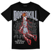 Jordan 4 “Bred Reimagined” DopeSkill T-Shirt Thunder Dunk Graphic Streetwear  - Black