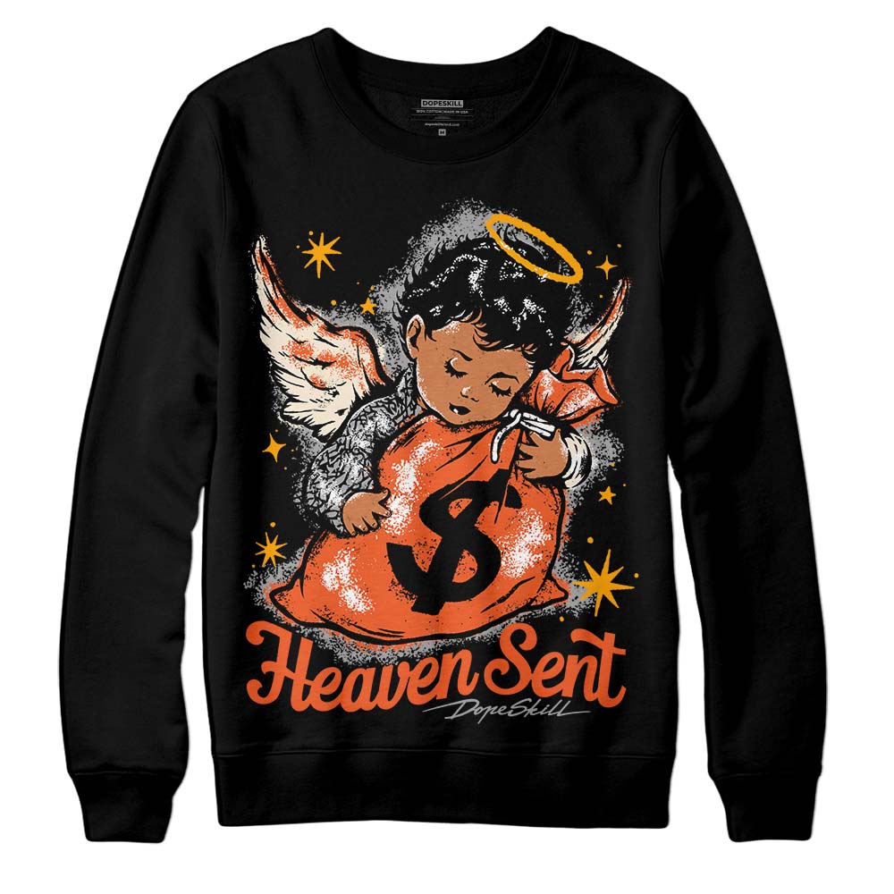 Jordan 3 Georgia Peach DopeSkill Sweatshirt Heaven Sent Graphic Streetwear - Black