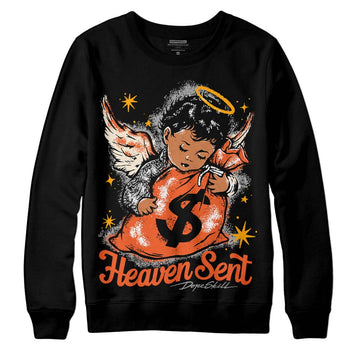 Jordan 3 Georgia Peach DopeSkill Sweatshirt Heaven Sent Graphic Streetwear - Black