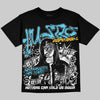 Jordan 11 Retro 'Gamma Blue' Oversize Print 'No Money No Lust' DopeSkill Graphic T-shirt Streetwear - black